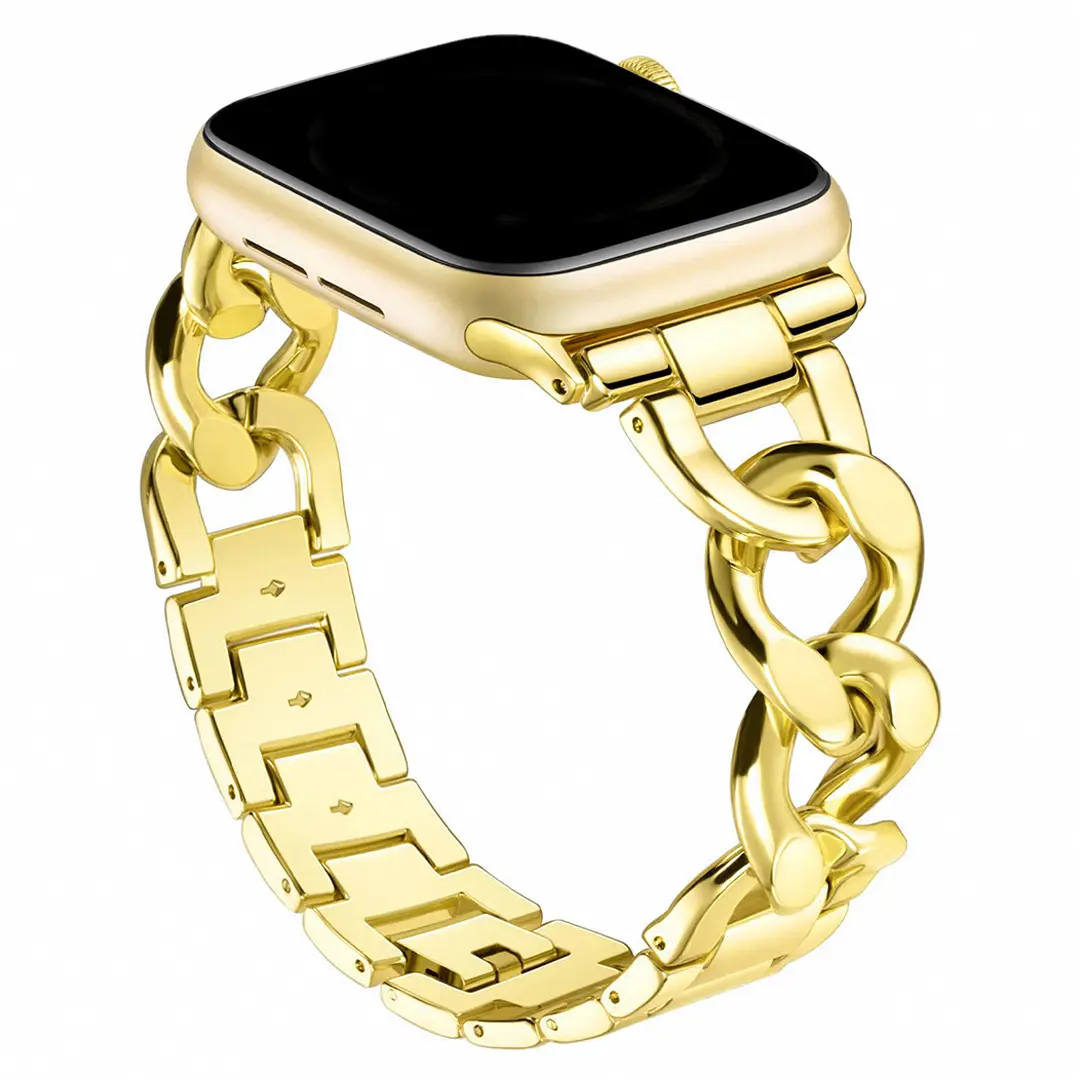 Apple Watch Metal Strap women luxury Starlight Gold -42-44-45-46-49mm